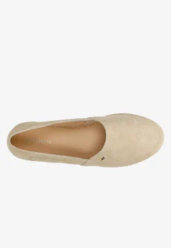 Beżowe espadryle damskie na platformie