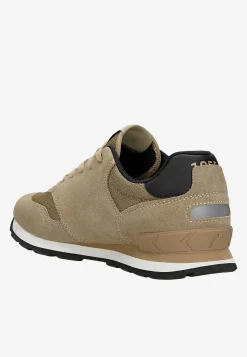 Beżowe sneakersy RELAKS z czarnymi elementami
