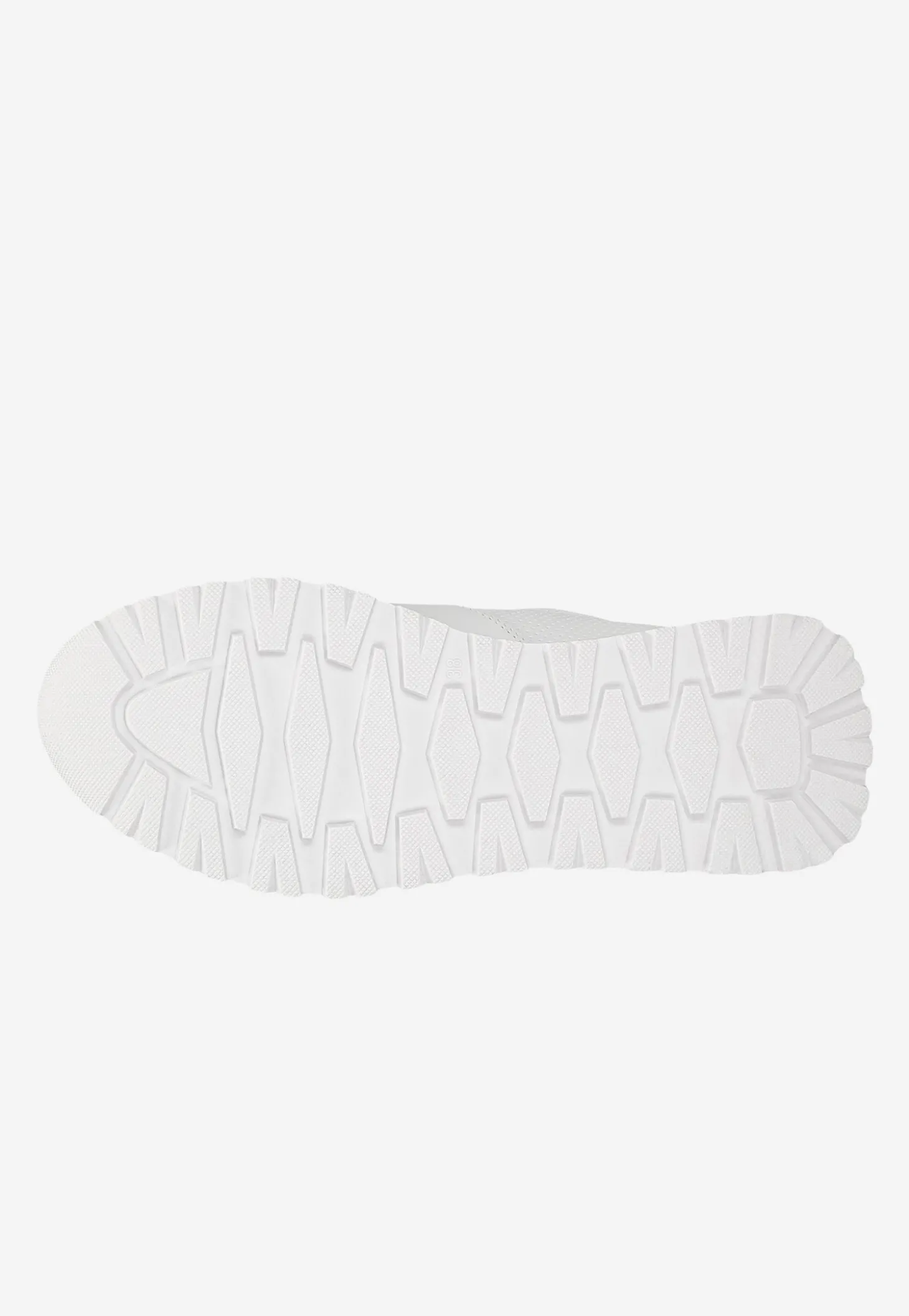 Białe sneakersy damskie ze złotymi elementami