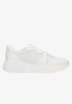 Białe sneakersy męskie z łączonych materiałów