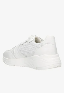 Białe sneakersy męskie z łączonych materiałów
