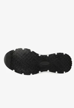Białe sneakersy RELAKS z odblaskowym logo na pięcie