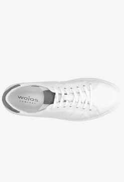 Białe trampki z szarymi wstawkami | COMFORT