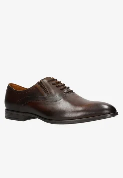 Brązowe półbuty męskie w stylu formal
