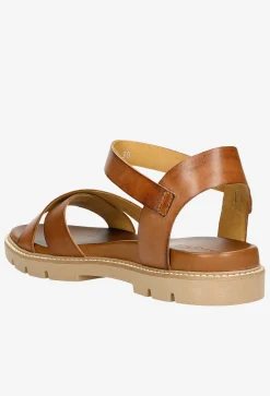 Brązowe sandały damskie w stylu casual