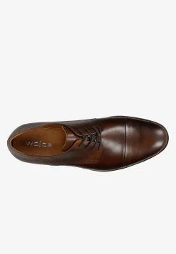 Brązowe skórzane buty męskie wizytowe
