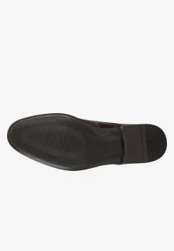 Brązowe skórzane buty męskie wizytowe