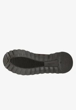 Brązowe sneakersy męskie ze skóry licowej