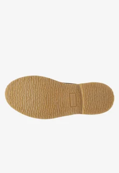 Brązowe trzewiki męskie typu desert boots z dwoiny welurowej