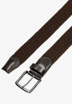 Brązowy materiałowy pasek męski