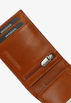 Brązowy skórzany portfel męski z ochroną RFID