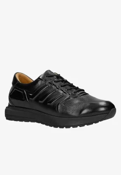 Czarne awangardowe sneakersy męskie