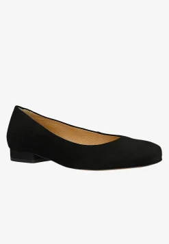 Czarne baleriny damskie na 2cm obcasie