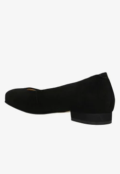 Czarne baleriny damskie na 2cm obcasie