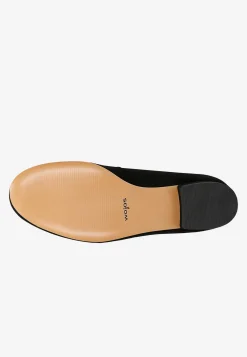 Czarne baleriny damskie na 2cm obcasie