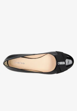 Czarne eleganckie baleriny damskie