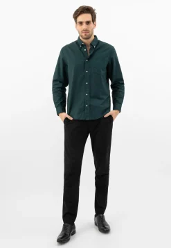 Czarne eleganckie półbuty męskie quarter brogue
