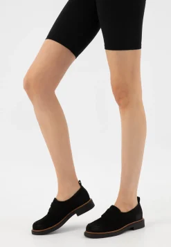 Czarne mokasyny damskie penny loafers w stylu casual
