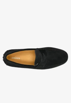 Czarne mokasyny męskie w stylu casual