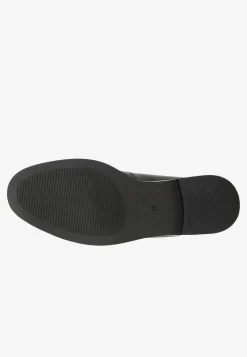Czarne skórzane mokasyny damskie penny loafers