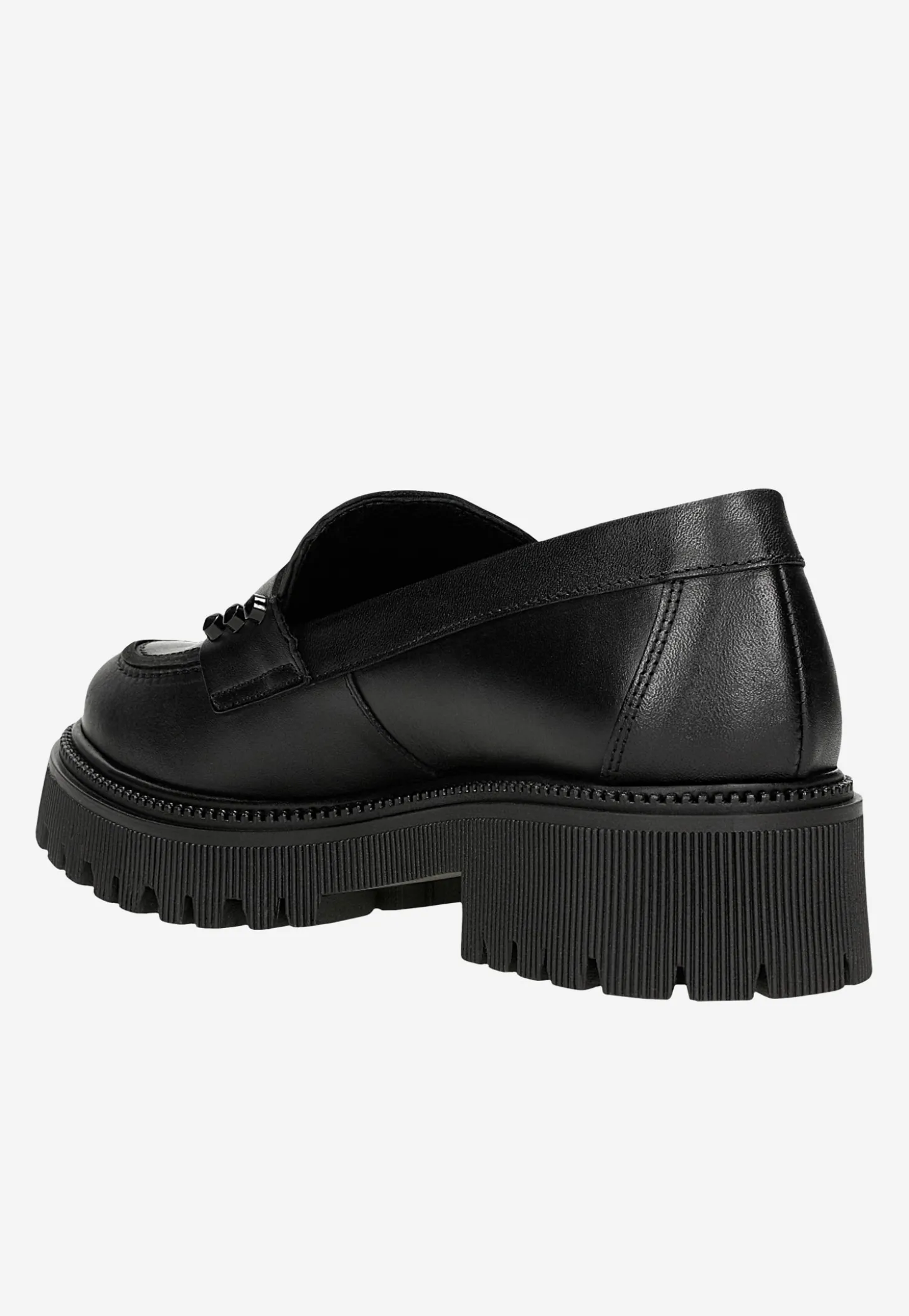 Czarne skórzane mokasyny penny loafers