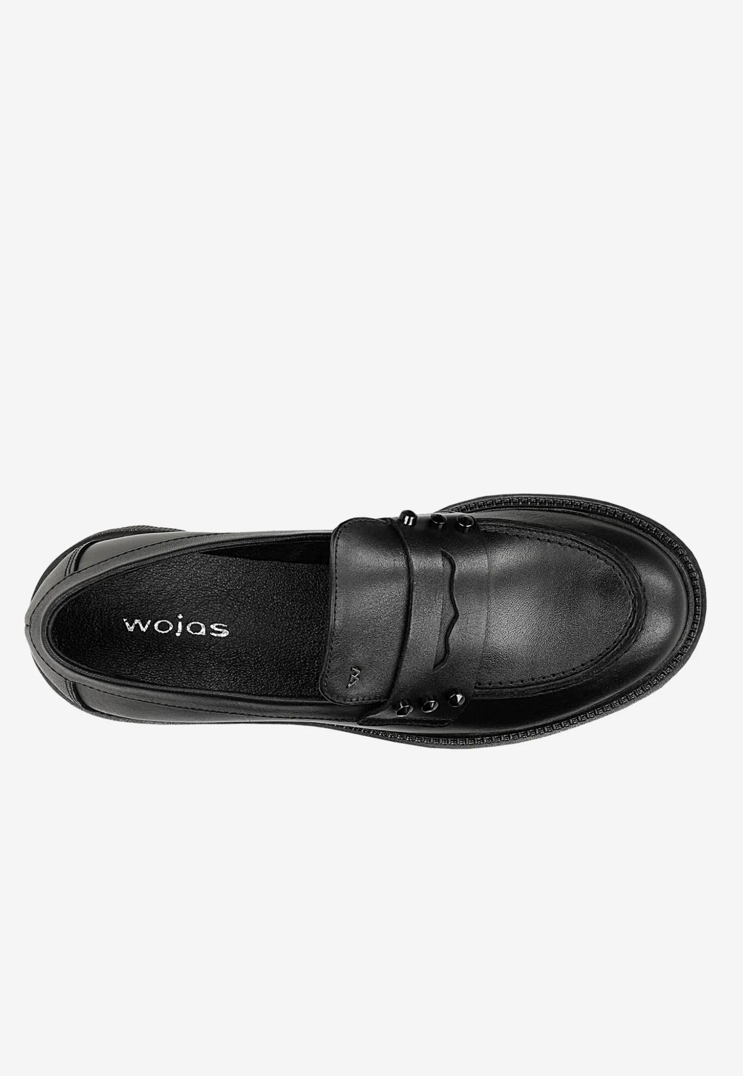 Czarne skórzane mokasyny penny loafers