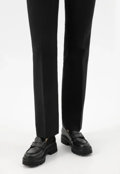 Czarne skórzane mokasyny penny loafers