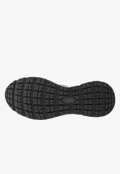 Czarne skórzane sneakersy męskie z białą podeszwą