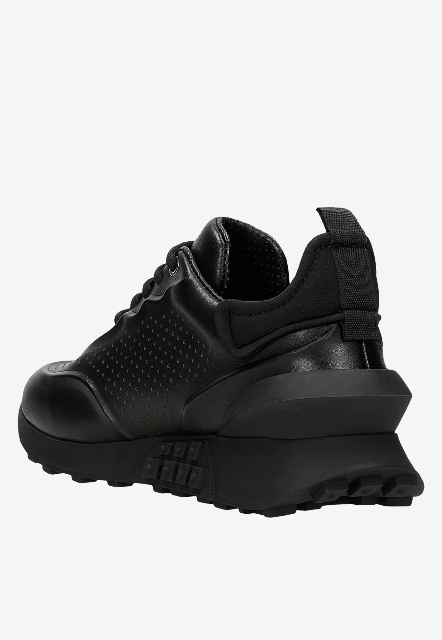 Czarne skórzane sneakersy damskie