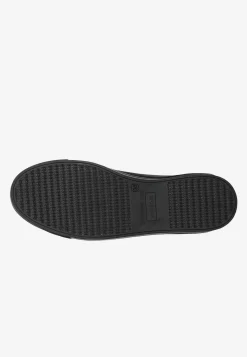Czarne skórzane trampki damskie