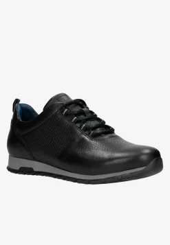 Czarne sneakersy męskie ze skóry licowej