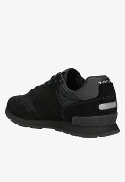 Czarne sneakersy RELAKS z materiału i dwoiny welurowej