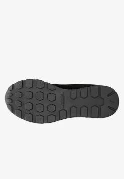 Czarne sneakersy RELAKS z materiału i dwoiny welurowej