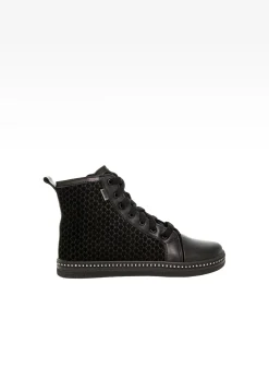 Czarne trzewiki dla dziewczynki z łączonych skór BARTEK 17133-01
