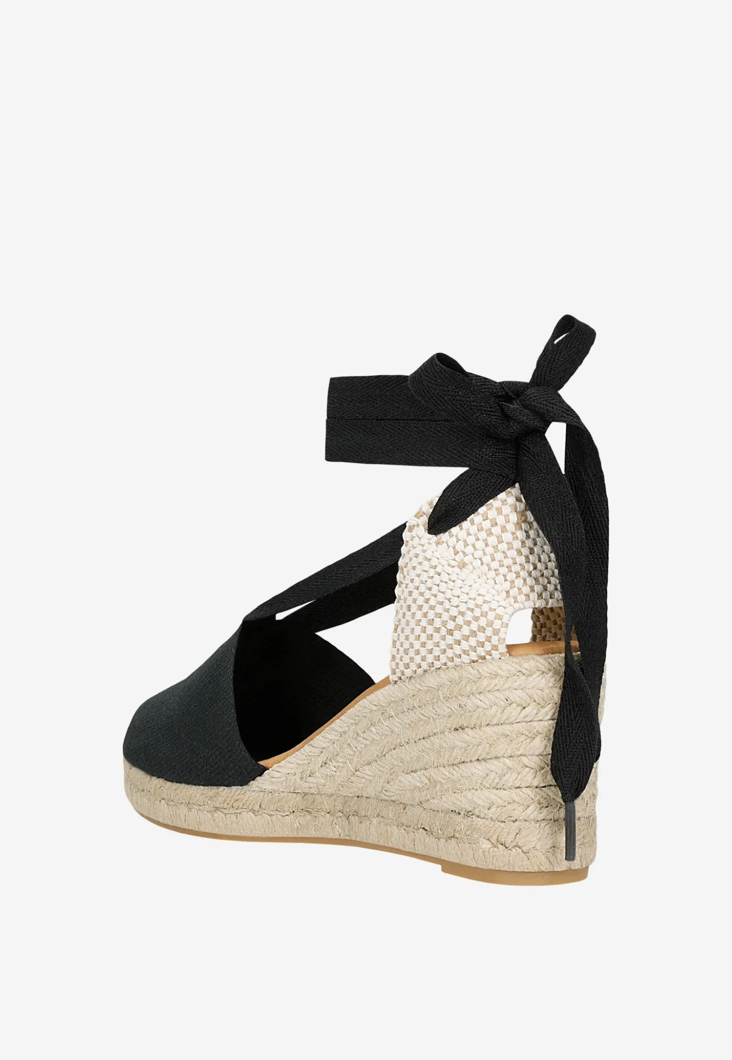 Czarne zabudowane espadryle damskie RELAKS