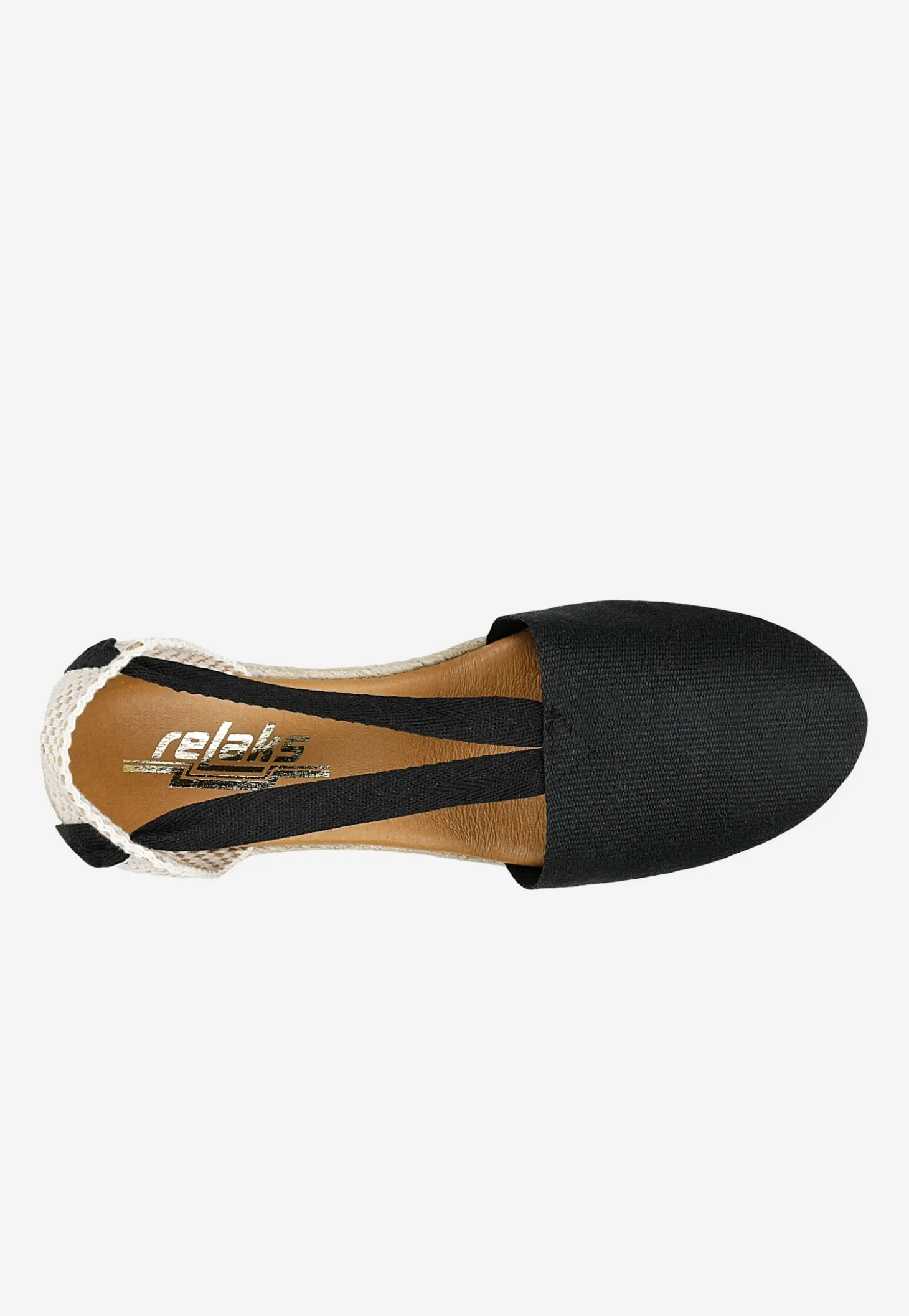 Czarne zabudowane espadryle damskie RELAKS