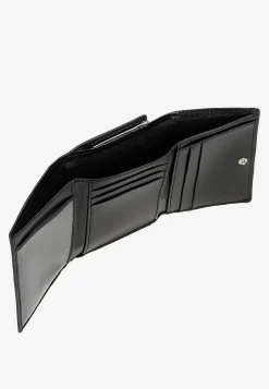 Czarny skórzany portfel damski z RFID
