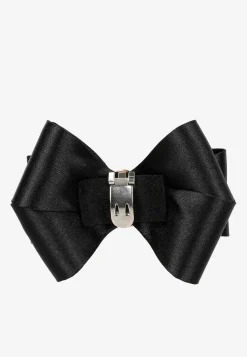 Eleganckie klipsy do obuwia z czarną kokardą