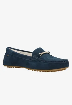 Granatowe mokasyny damskie typu driving shoes