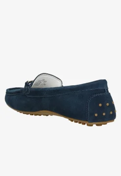 Granatowe mokasyny damskie typu driving shoes