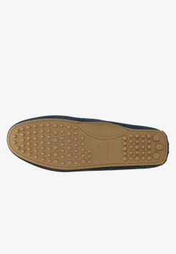 Granatowe mokasyny damskie typu driving shoes