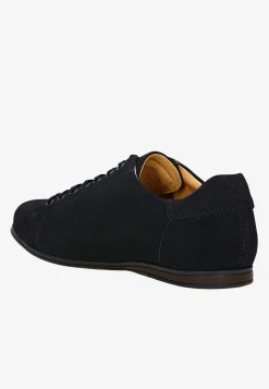 Granatowe sneakersy męskie z dwoiny welurowej