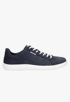 Granatowe sneakersy męskie z nubuku