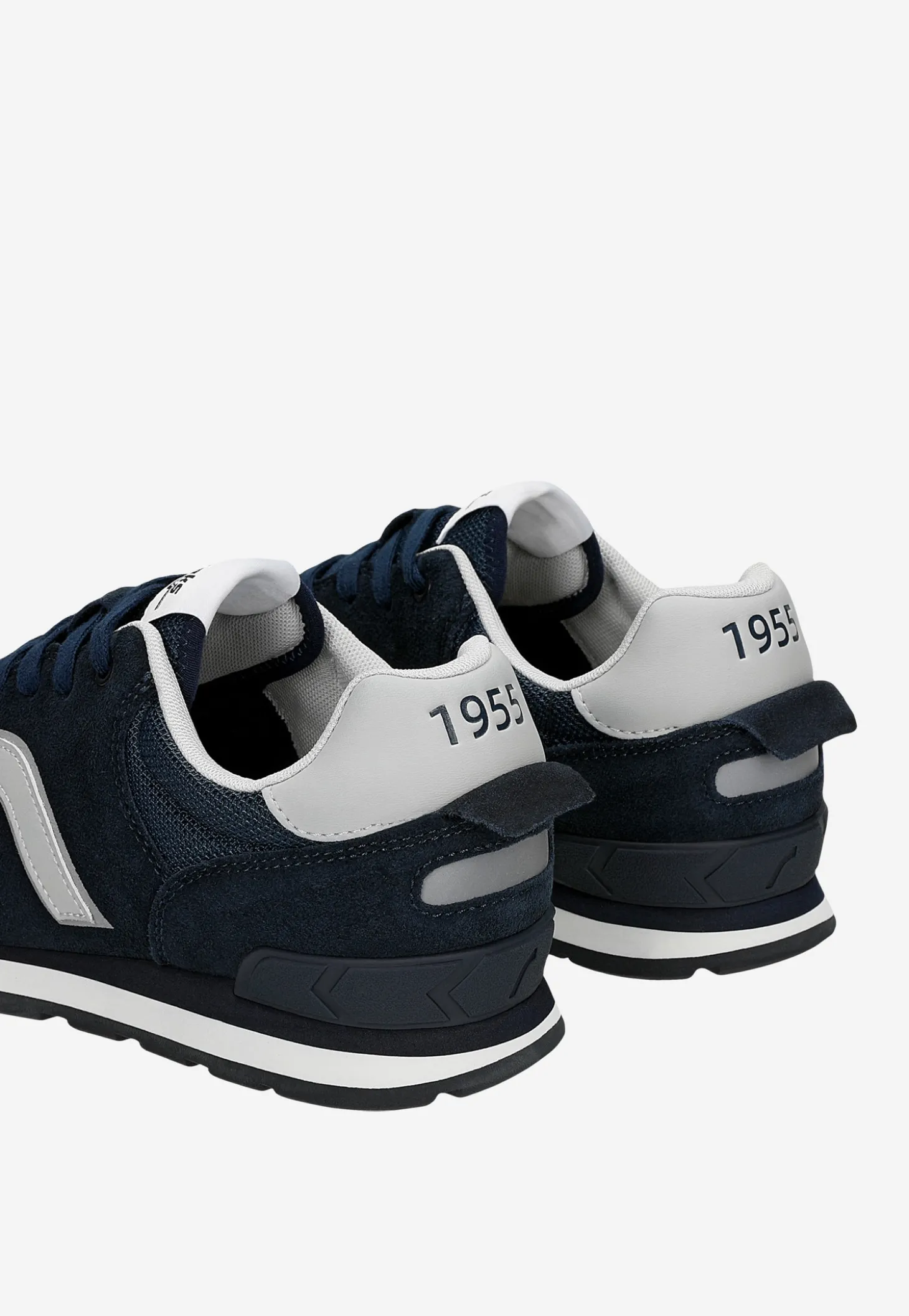 Granatowe sneakersy RELAKS z popielatymi wstawkami