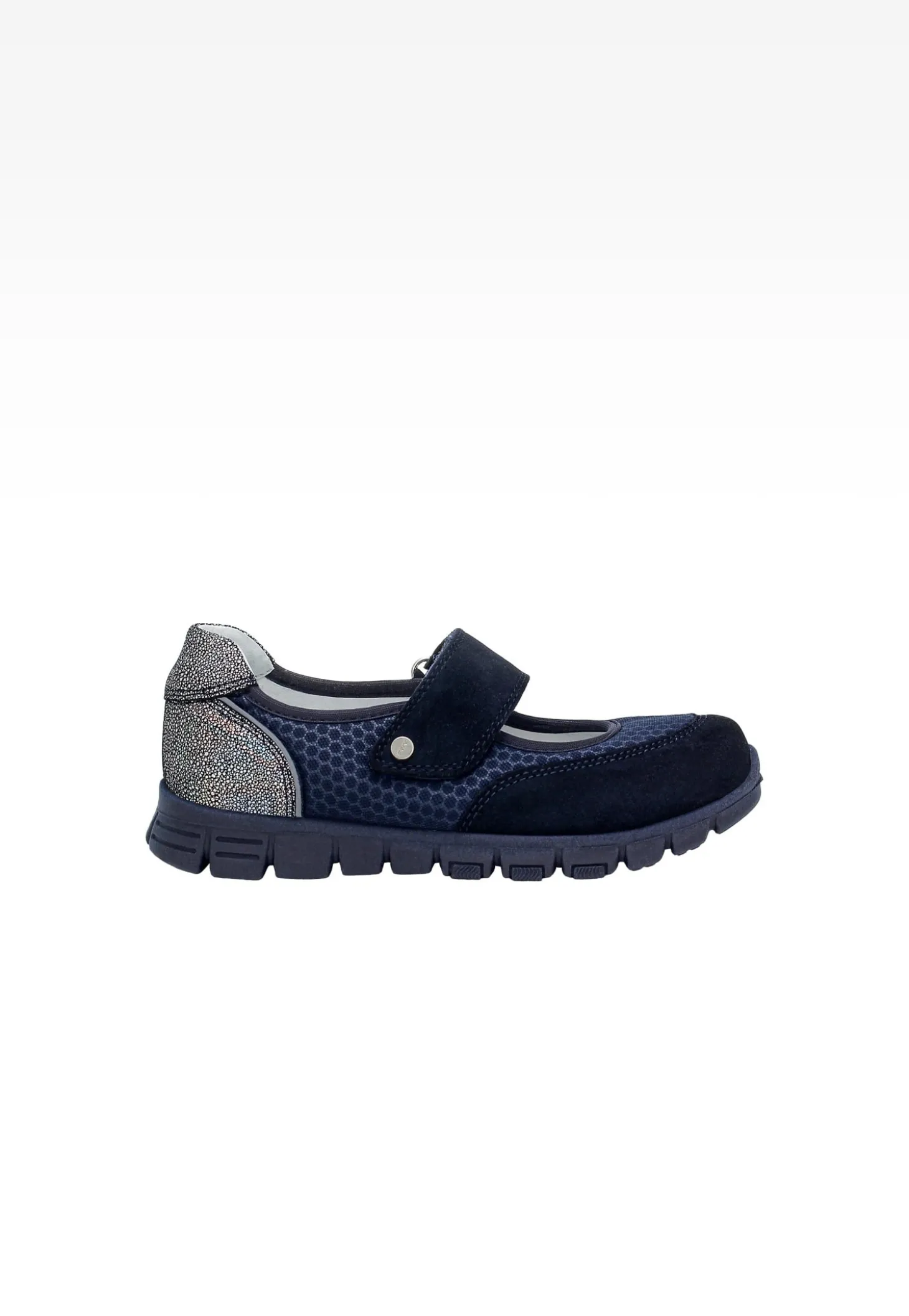 Granatowe sportowe czółenka z paskiem BARTEK W-65026/SZ/RWR