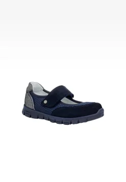 Granatowe sportowe czółenka z paskiem BARTEK W-65026/SZ/RWR