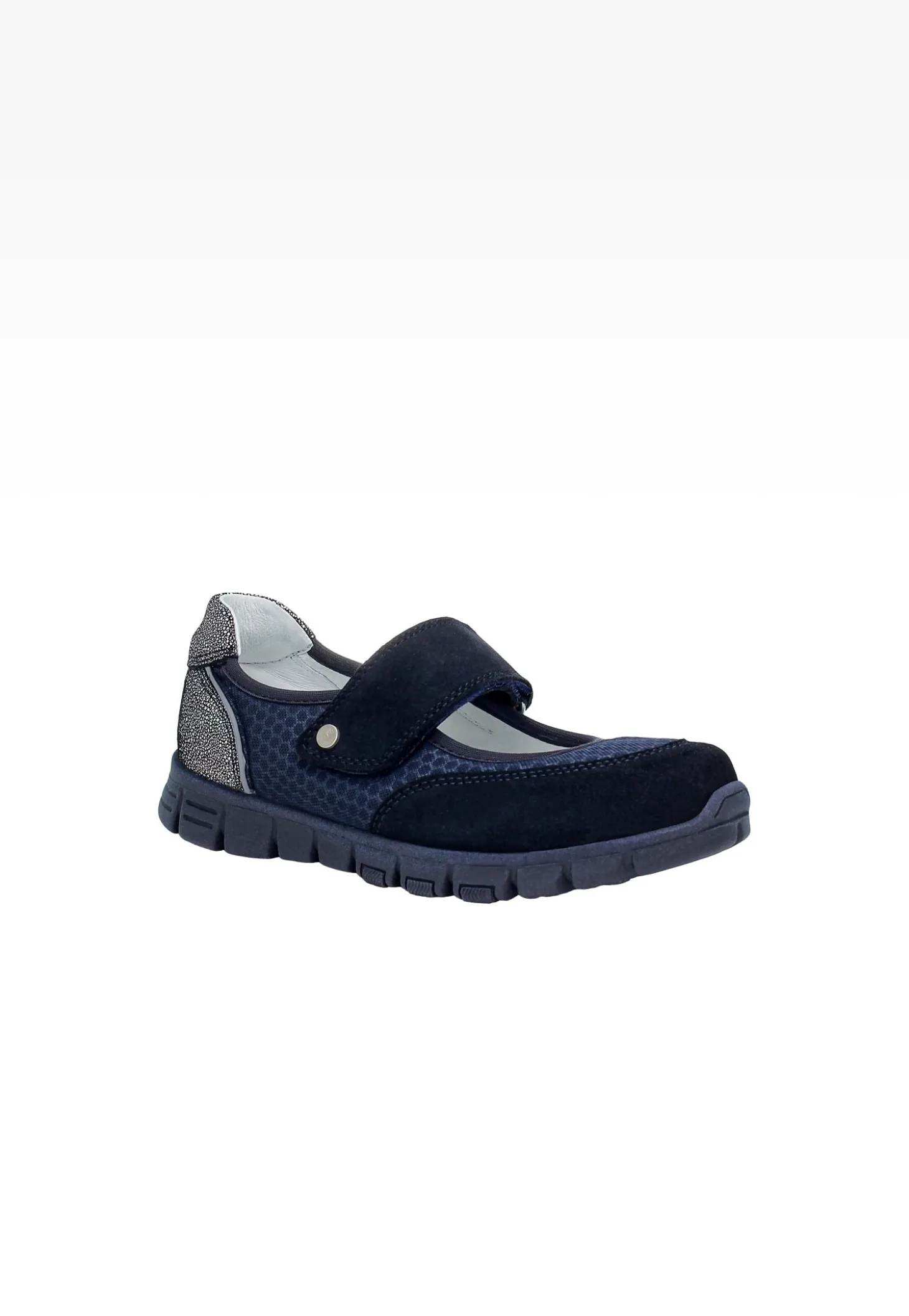 Granatowe sportowe czółenka z paskiem BARTEK W-65026/SZ/RWR