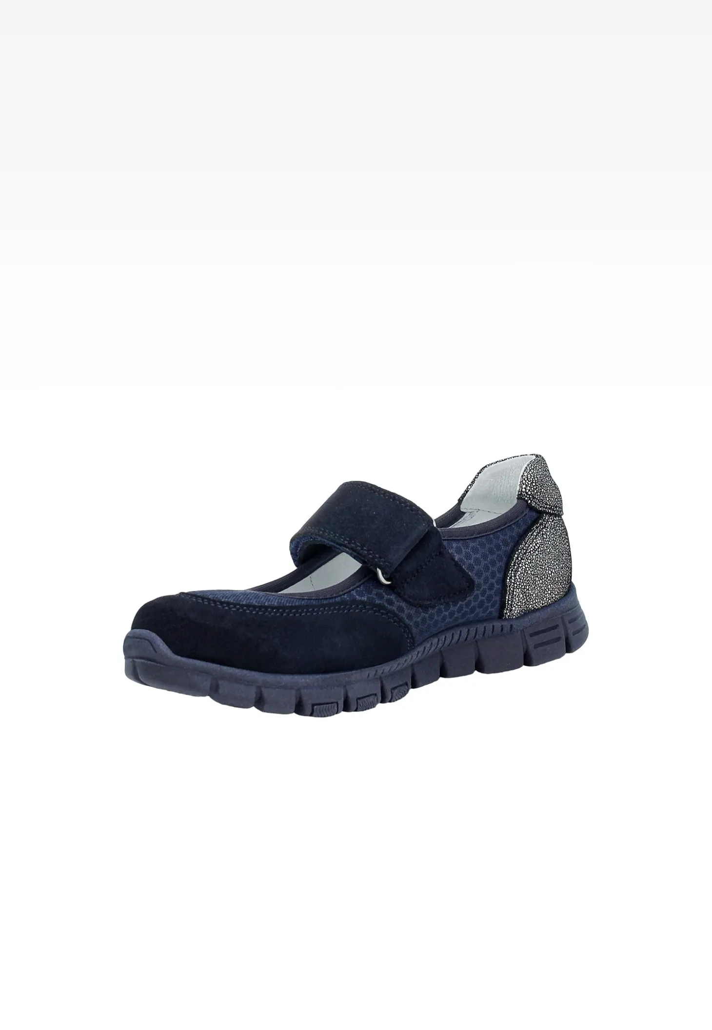 Granatowe sportowe czółenka z paskiem BARTEK W-65026/SZ/RWR