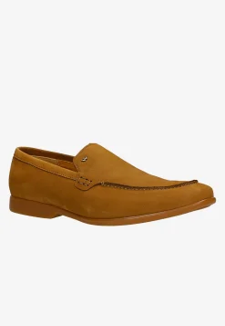 Jasnobrązowe loafersy męskie