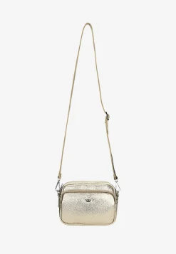 Mała złota torebka damska crossbody